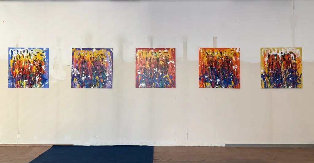 Exposition JonOne, Galerie Laurent Rigail Montpellier, Photo Gwen Le Bras DR