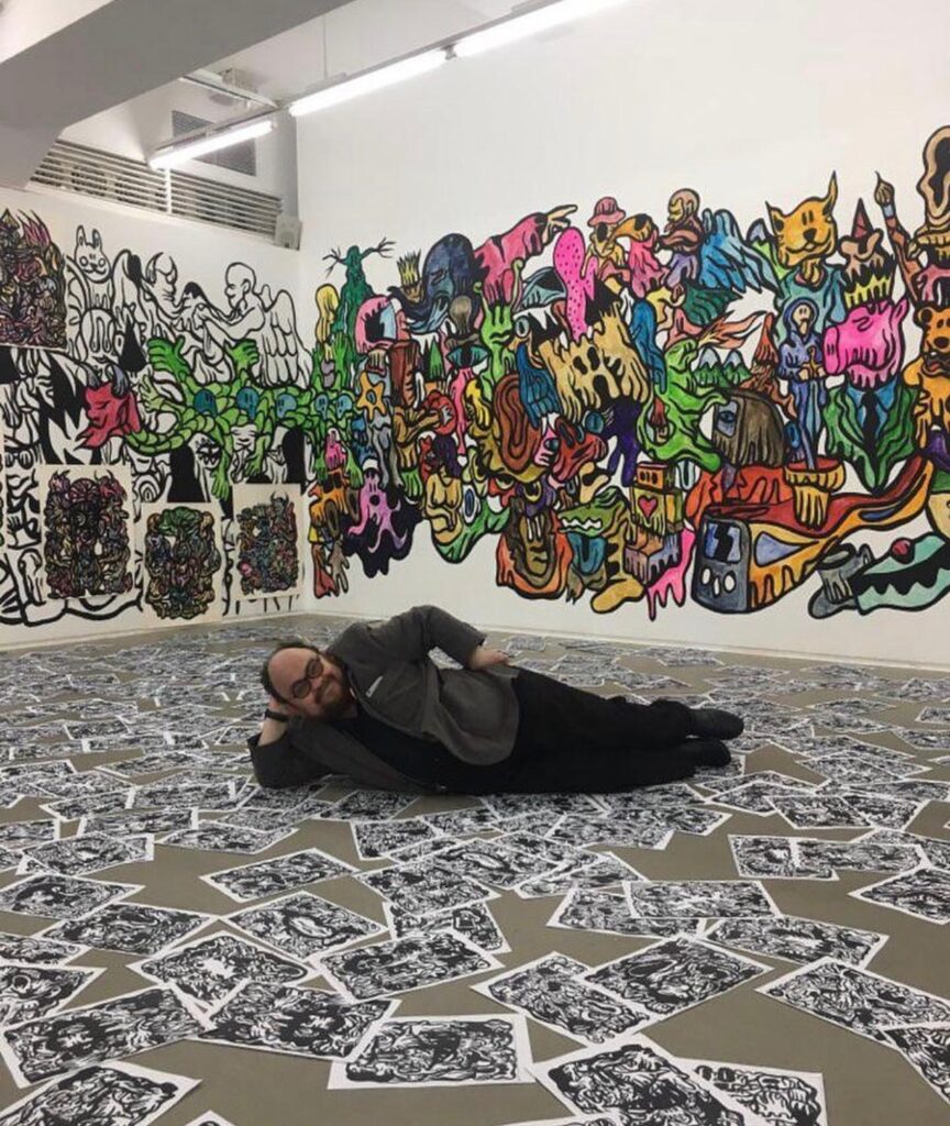 Le peintre Fabien Verschaere, Photo Galerie Rigail, DR