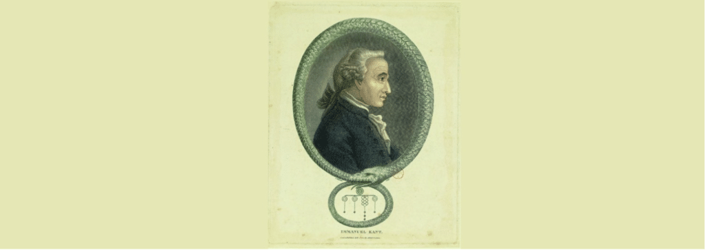 Emmanuel Kant, philosophe allemand. Gravure de J. Chapman.