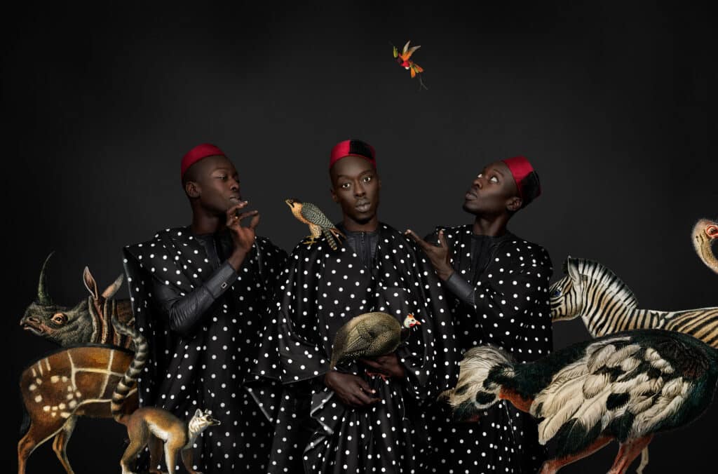 Self-portrait, digital collage from the project Titled ALLEGORIA, by Artist Omar Victor Diop, 2020, Photo DR